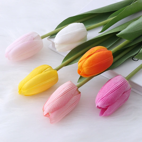 High quality artificial real touch moisturizing tulip for decorations