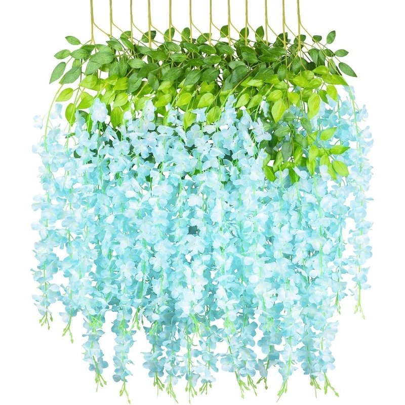 Artificial Wisteria Hanging Flowers Fake Wisteria Flowers 