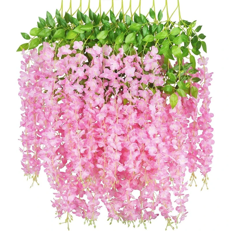 Artificial Wisteria Hanging Flowers Fake Wisteria Flowers 
