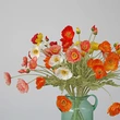 artificial poppy flower for home wedding decoration