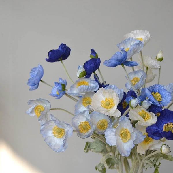 artificial poppy flower for home wedding decoration