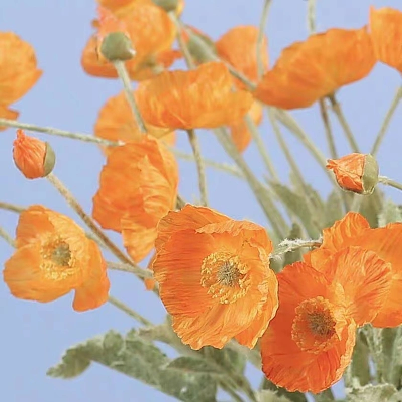 artificial poppy flower for home wedding decoration