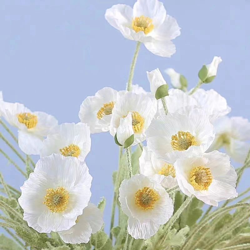 artificial poppy flower for home wedding decoration