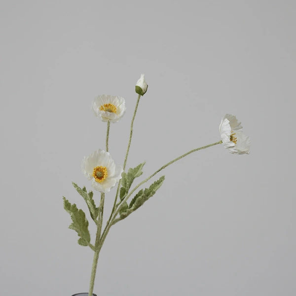 artificial poppy flower for home wedding decoration