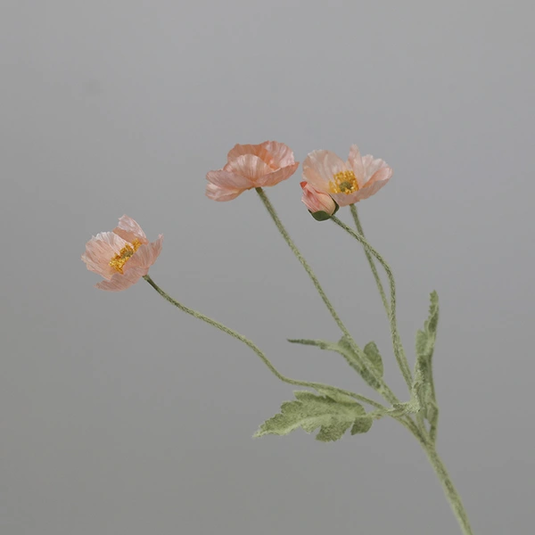 artificial poppy flower for home wedding decoration