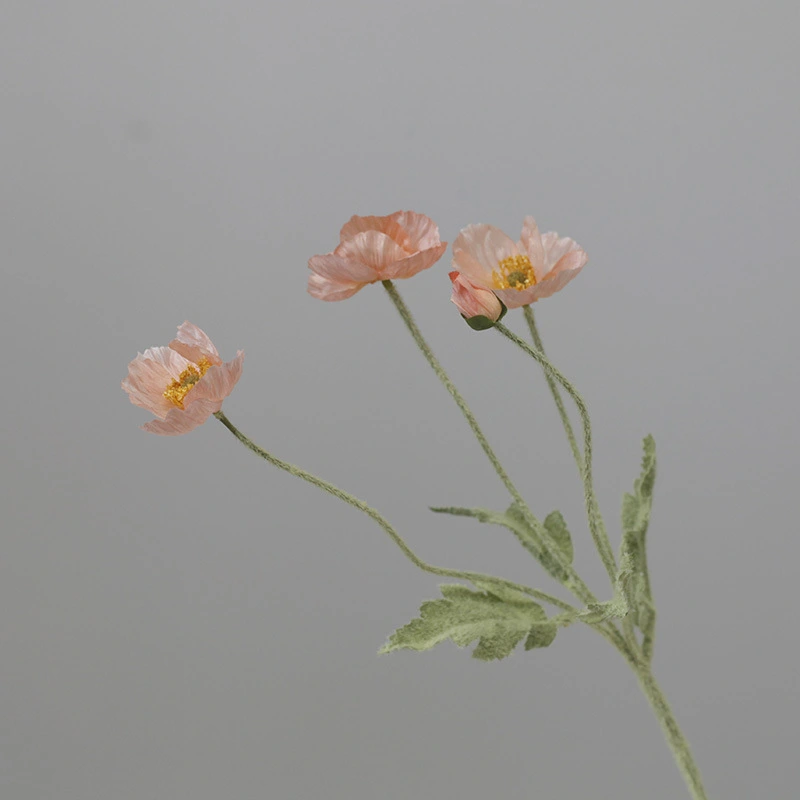 artificial poppy flower for home wedding decoration