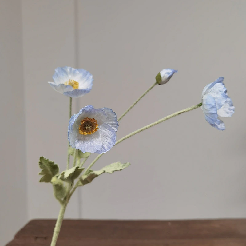artificial poppy flower for home wedding decoration