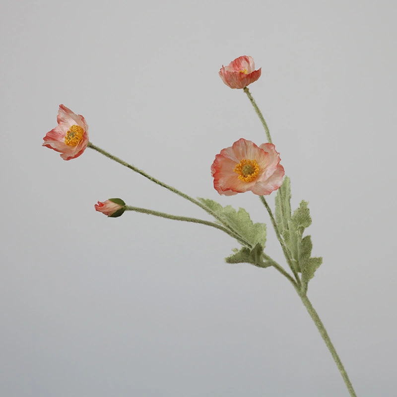 artificial poppy flower for home wedding decoration