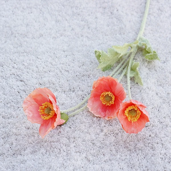 artificial poppy flower for home wedding decoration