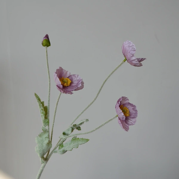 artificial poppy flower for home wedding decoration