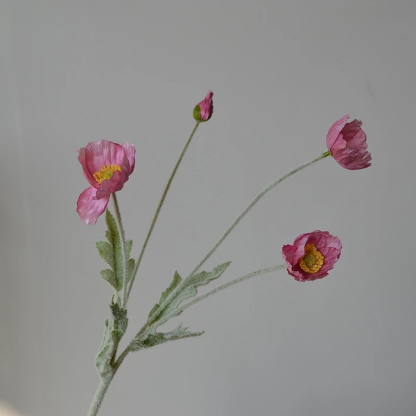 artificial poppy flower for home wedding decoration