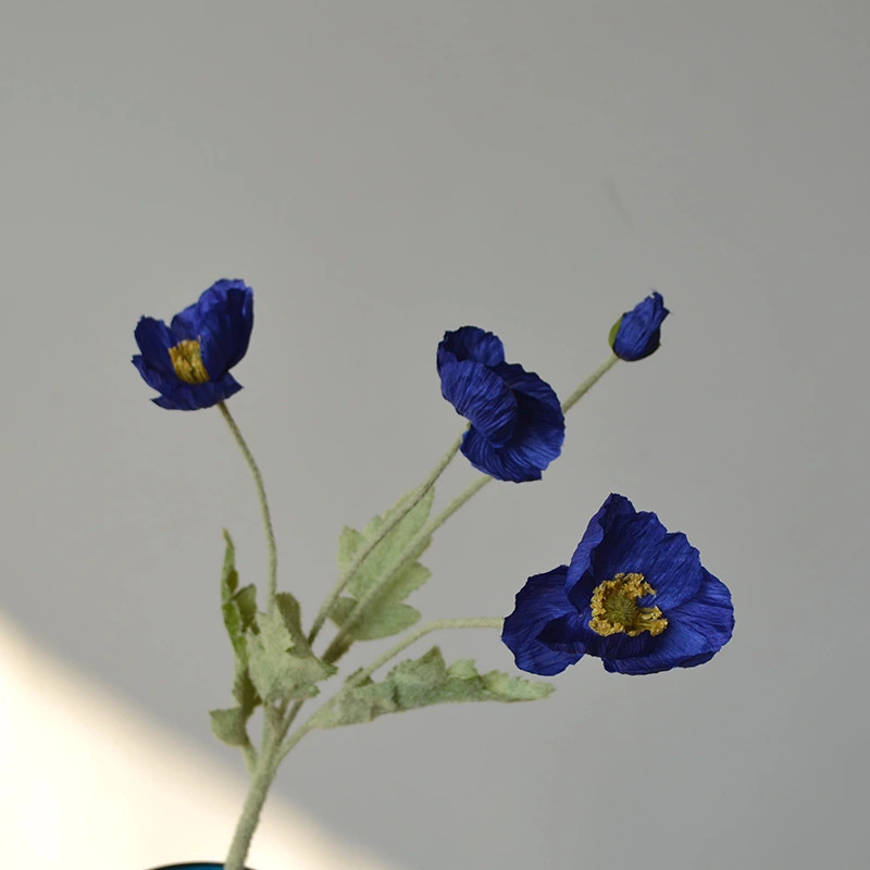 artificial poppy flower for home wedding decoration