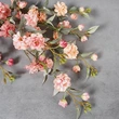 High Quality Artificial Silk Flowers Fake Camellia Long Branch Wedding Arch Party Backdrop Home Wall Outdoor Garden Decor