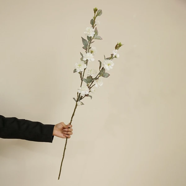 High Quality Artificial Silk Flowers Fake Camellia Long Branch Wedding Arch Party Backdrop Home Wall Outdoor Garden Decor