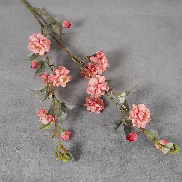 High Quality Artificial Silk Flowers Fake Camellia Long Branch Wedding Arch Party Backdrop Home Wall Outdoor Garden Decor