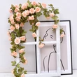 Silk Artificial Rose Vine Hanging Flowers for decoration