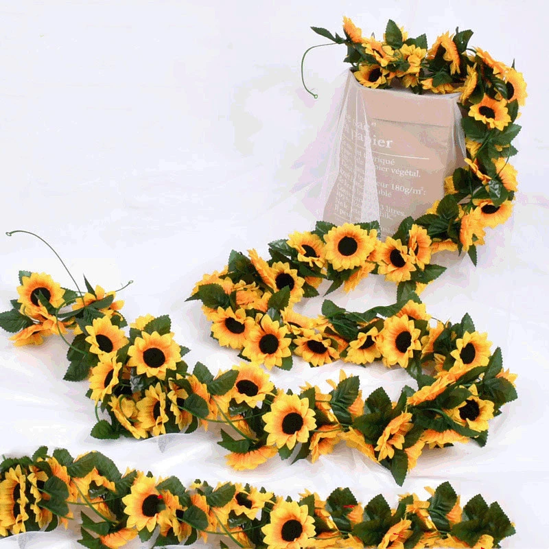 Artificial ivy Fake Sunflowers Vines Decoration 