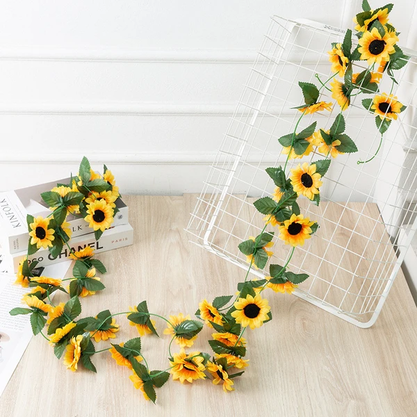 Artificial ivy Fake Sunflowers Vines Decoration 
