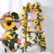 Yellow Sunflower Vine Hanging Artificial Flowers 