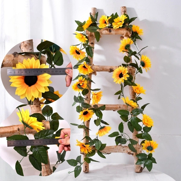 Yellow Sunflower Vine Hanging Artificial Flowers 