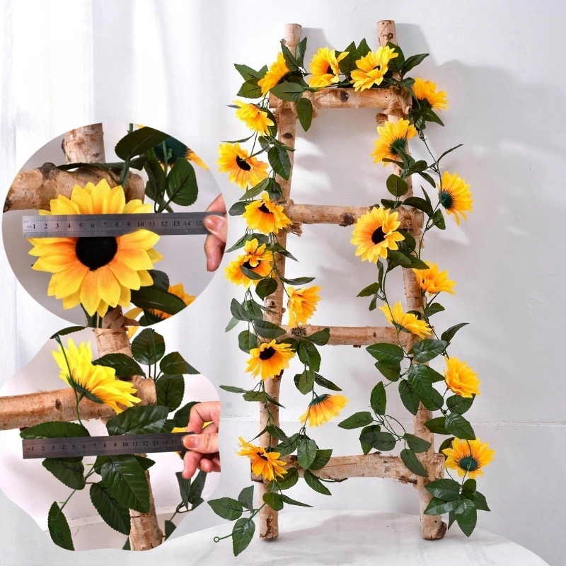 Yellow Sunflower Vine Hanging Artificial Flowers 