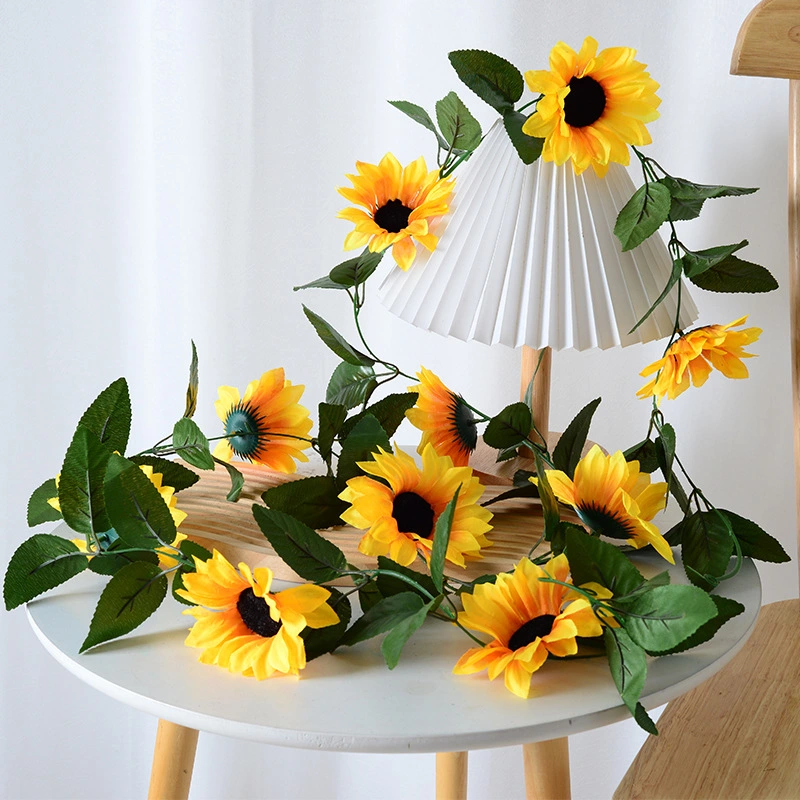 Yellow Sunflower Vine Hanging Artificial Flowers 