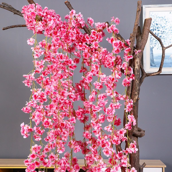 Artificial Cherry Blossom Flower Vines for Outdoors 
