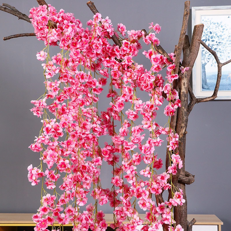 Artificial Cherry Blossom Flower Vines for Outdoors 