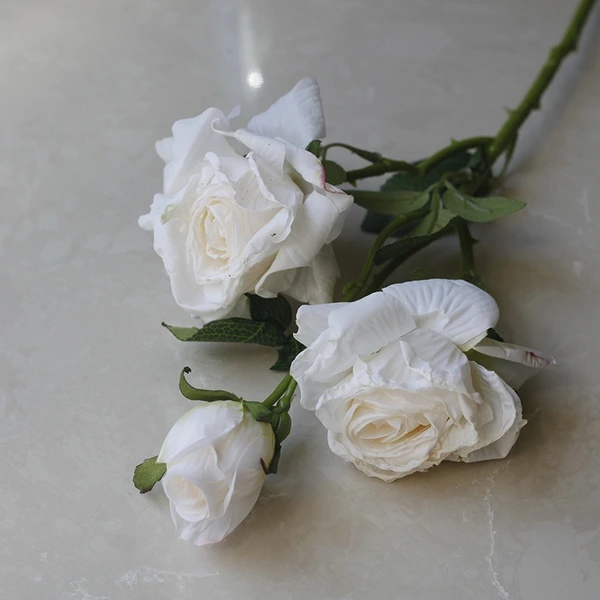 High simulated dried rose flower