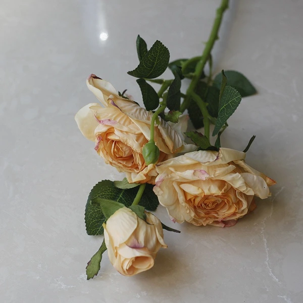 High simulated dried rose flower