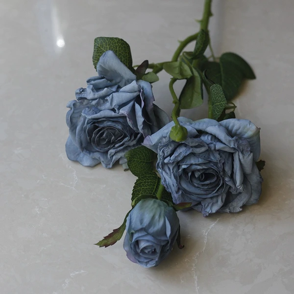 High simulated dried rose flower