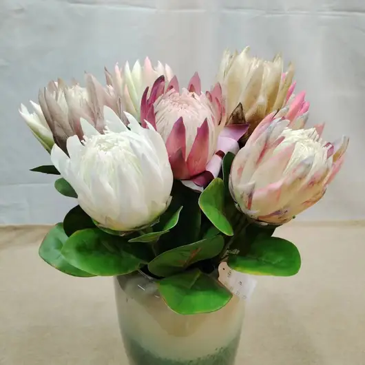 High quality small hand feel artificial protea cynaroides flowers for decoration CBXDWH
