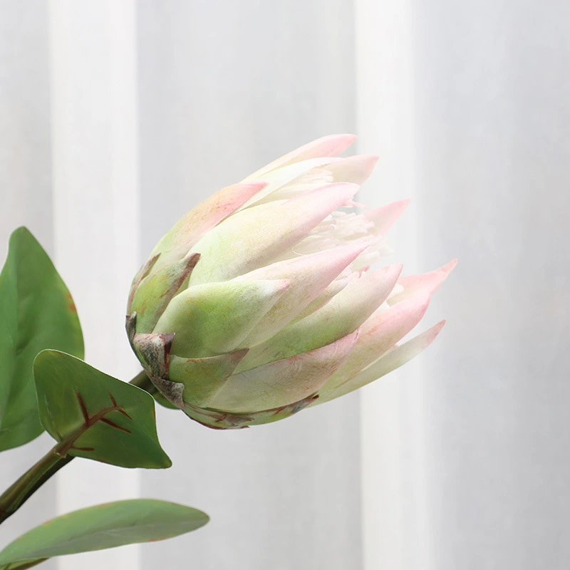 High quality small hand feel artificial protea cynaroides flowers for decoration