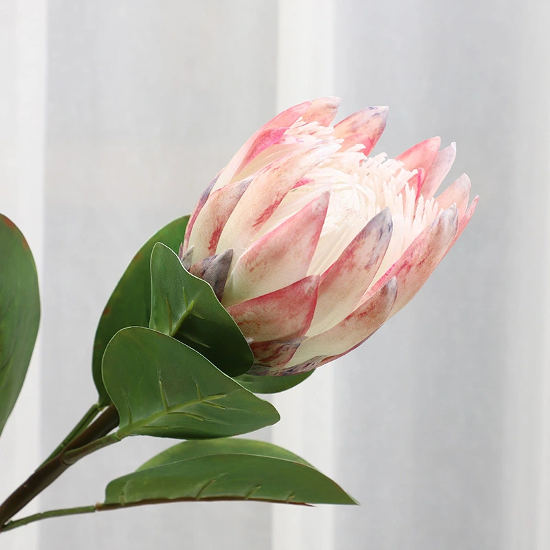 High quality small hand feel artificial protea cynaroides flowers for decoration