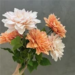 High quality hand feel moisturizing dahlia real touch artificial flowers wedding decoration bridal bouquet home room ornaments party floral 