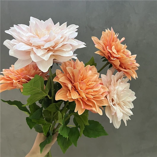 High quality hand feel moisturizing dahlia real touch artificial flowers wedding decoration bridal bouquet home room ornaments party floral CBDTDLH