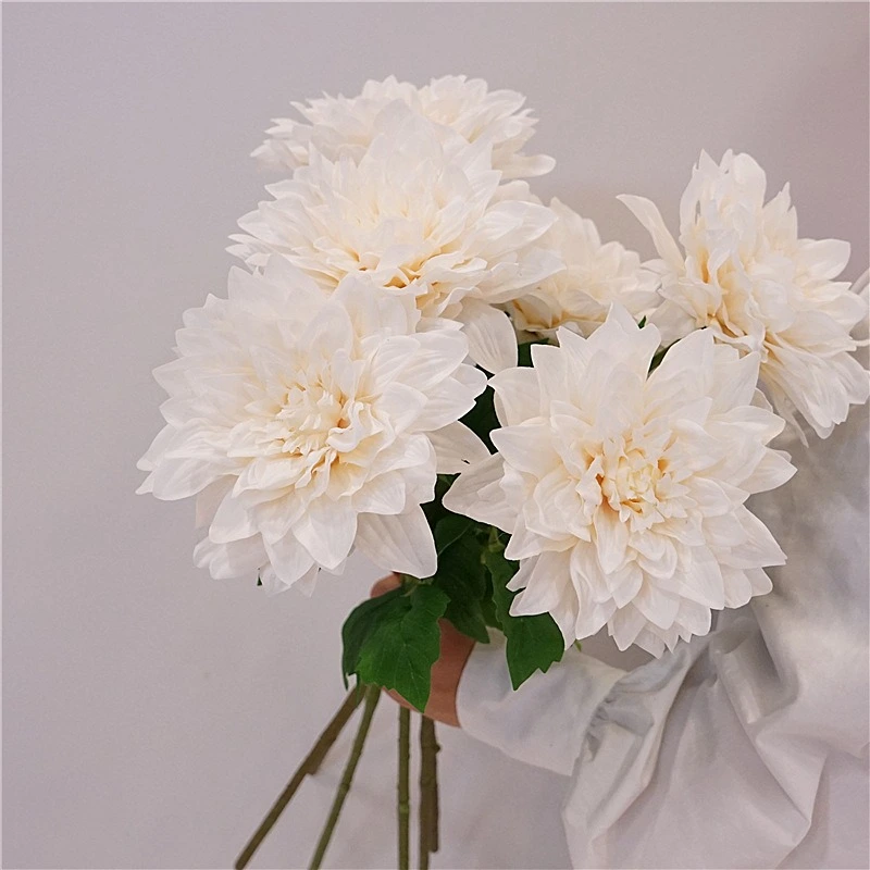High quality hand feel moisturizing dahlia real touch artificial flowers wedding decoration bridal bouquet home room ornaments party floral 