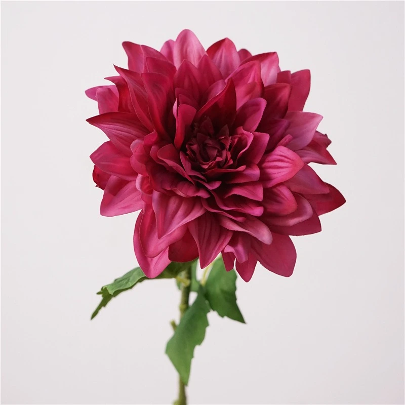 High quality hand feel moisturizing dahlia real touch artificial flowers wedding decoration bridal bouquet home room ornaments party floral 