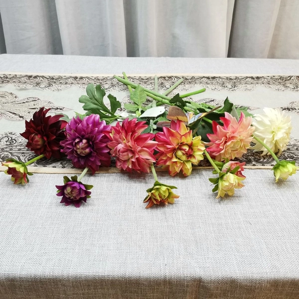 High quality 2 heads artificial hand feel moisturizing dahlia flower for event wedding party home dacoration