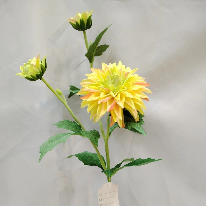 High quality hand feel moisturizing 3 heads dahlia for decoration 