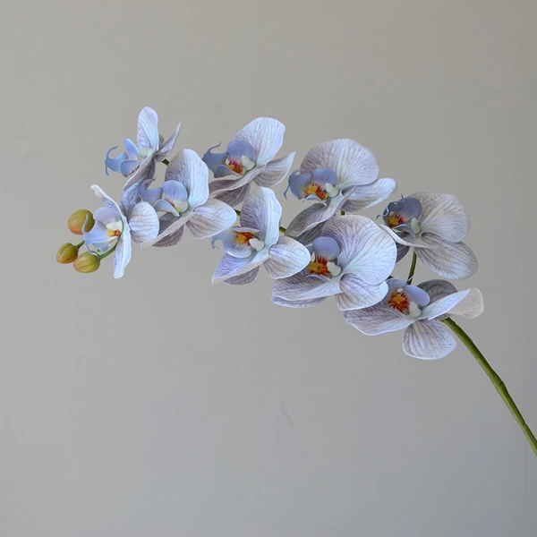 High quality 9heads butterfly orchid phalaenopsis latex artificial flowers dining table decoration wedding party home decor floral