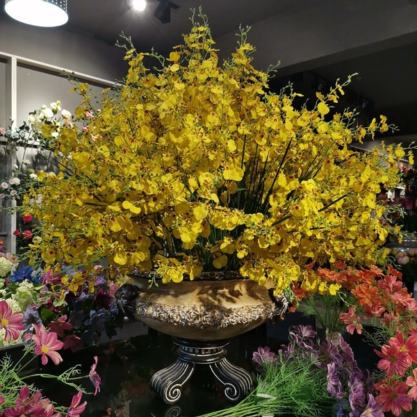 Highly realistic dancing orchid for home wedding party decoration