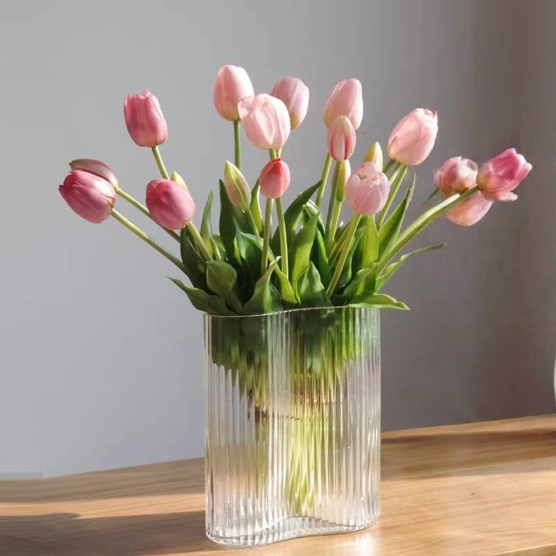High quality soft PVC 5 heads artificial tulip flowers for home party decoration