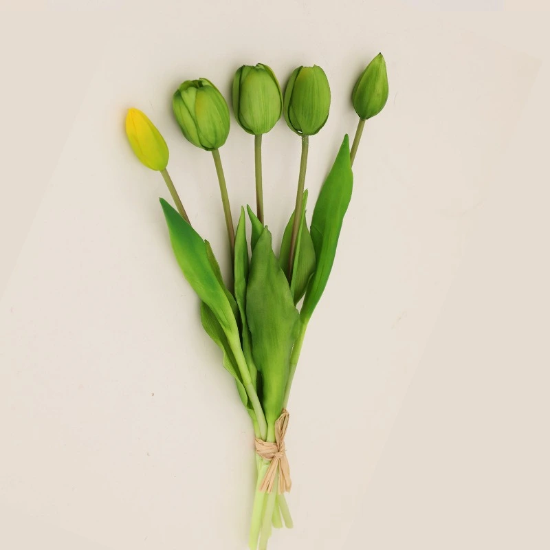 High quality soft PVC 5 heads artificial tulip flowers for home party decoration