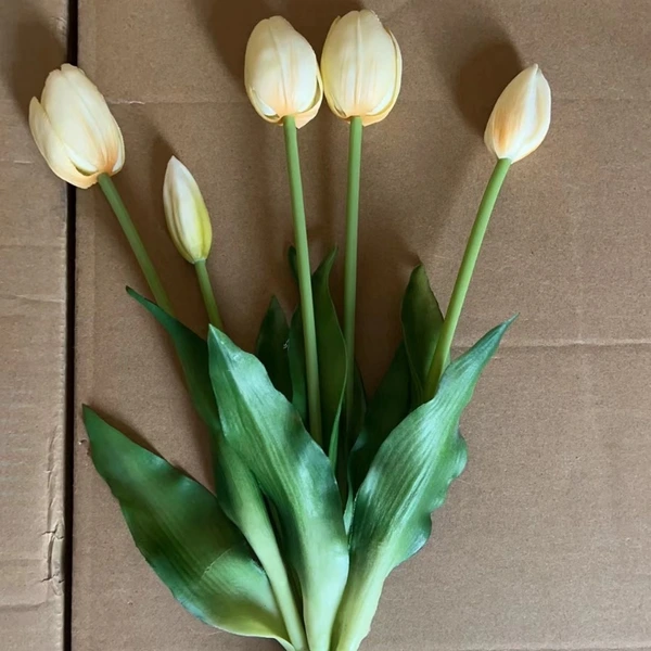 High quality soft PVC 5 heads artificial tulip flowers for home party decoration
