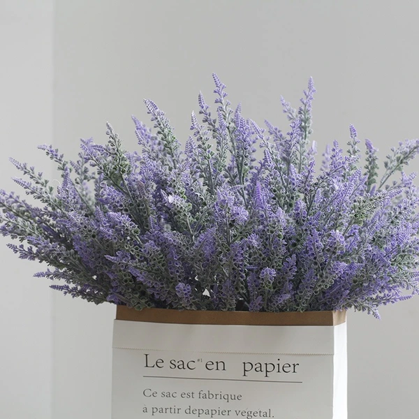 High quality 2 fork artificial lavender for home garden decor