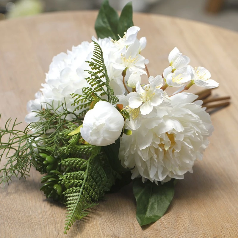 High quality hand feel artificial bouquet flower for wedding birde party event decoration.