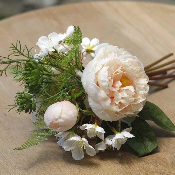 High quality hand feel artificial bouquet flower for wedding birde party event decoration.