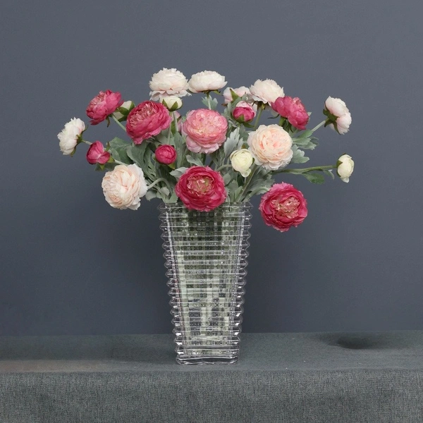 New design artificial peony flower arrangement sing pink peony for wedding decoration