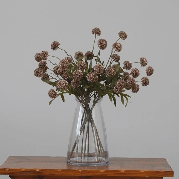 Retro 5 heads artificial dandelion and chrysanthemum ball bouquets for home wedding decoration